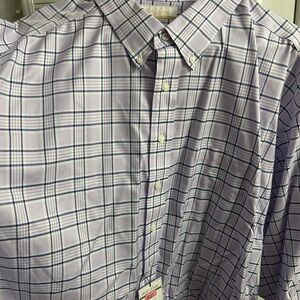 Roundtree & Yorke Purple Casual Button Down Shirt